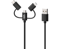 SILVER MONKEY Kabel 3w1 USB-C, Micro USB, Lightning MFI 1m SMA023 - 727060 - zdjęcie 2